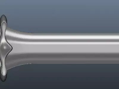 HobSword stainless steel pin 3D model