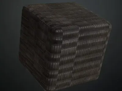 Industrial Dark Wood Paneling PBR Seamless Texture