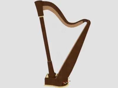 Musical instruments collection 3D model