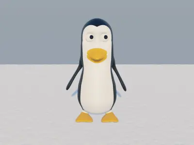 Penguin Free low-poly 3D model