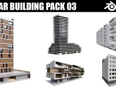 Modular Building Pack 3 Free 3D model