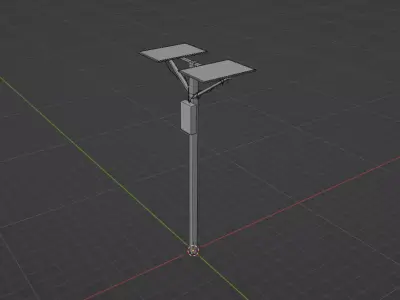 Wood solar panel 3d Low-poly 3D model