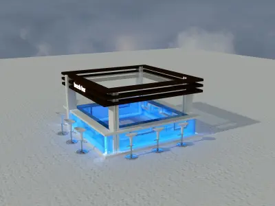 Beach Bar Area a85 3D model