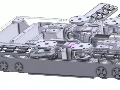 Heavy-Duty Industrial Material Handling Trolley 3D model