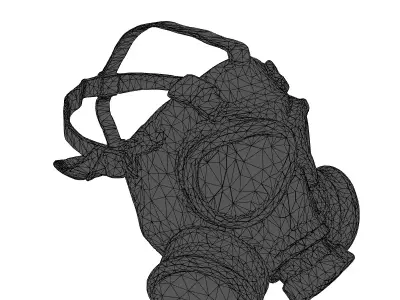 Vintage Gas Mask 3D Model Low-poly 3D model