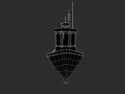 Small fishing boat Low-poly 3D model purchase