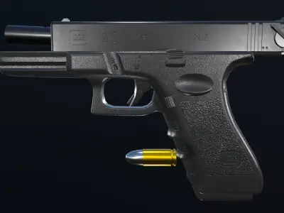Glock 18C Low-poly 3D model purchase