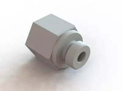 Conexao Connection Femea Female 1-4 NPT x Macho Male M12 x 175 3D model