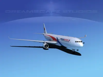 Airbus A330-300 Malaysia Airlines 3D model