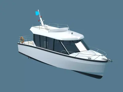 Yacht 16 person 3D model