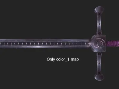 bastard sword Free low-poly 3D model