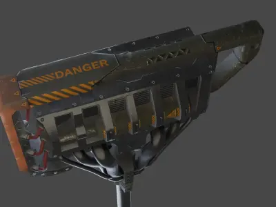 Tech Hammer  Low-poly 3D model