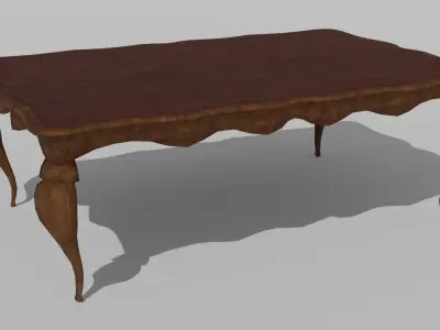 Antique Table 03 Low-poly 3D model