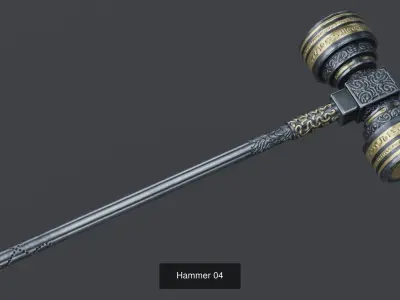 Collection of Hammers 3D Model Pack