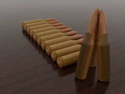 Bullet AK-47 Low-poly 3D model
