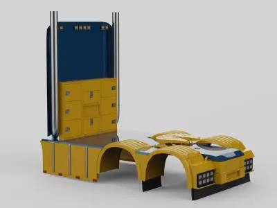 Truck Custom Parts Pack 3D model