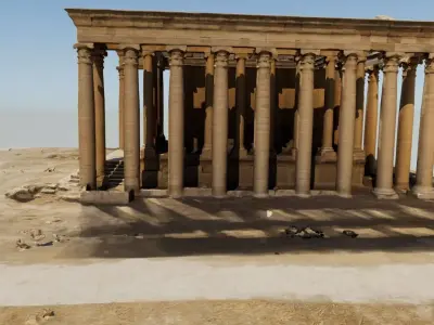 hatra temple of maran Low-poly 3D model