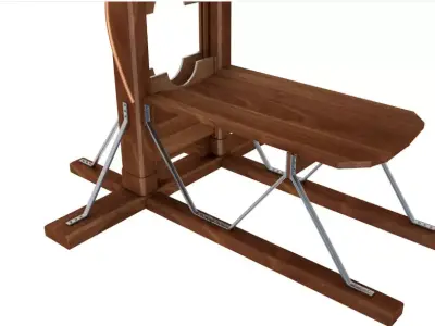 Vintage 19th Century French Guillotine 3D model