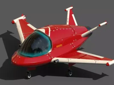 Toon Aircraft Sci Fi Lowpoly Pack Low-poly 3D model