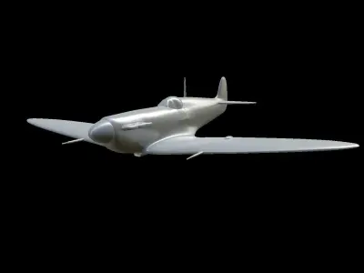 Spitfire Mk I B fighter model for 3D-printing 3D print model