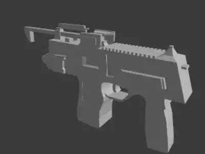 mp9s gun Free low-poly 3D model