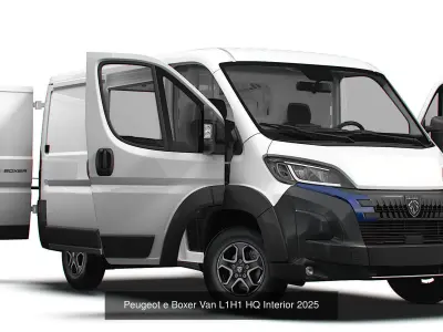 Stellantis Electric Panel  Van HQ Interior L1H1 2025  3D Model Pack