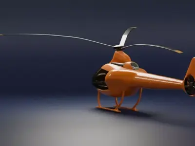 Helicopter  Low-poly 3D model