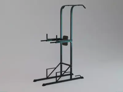 Dip and Pull up Station - Captain Chair - Gym Equipment 3D model
