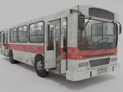 Old bus Low-poly 3D model order