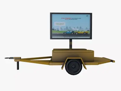 Portable Sign Trailer 3D model