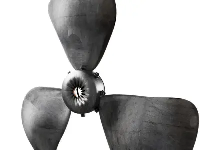 Propeller plane 3 Low-poly 3D model