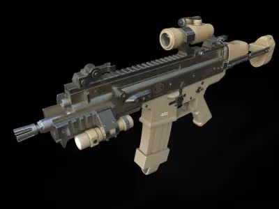 SCAR-L-special edition-Low-poly  3D model