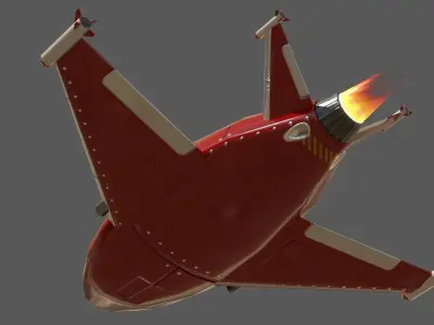 Toon Aircraft Sci Fi Lowpoly Pack Low-poly 3D model
