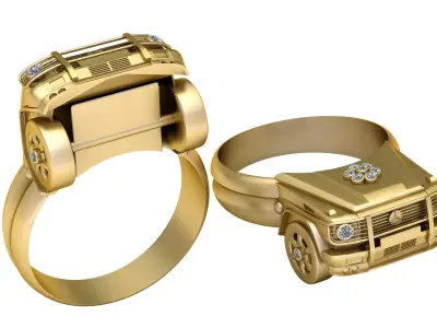 3D Printable Luxury Car Design Ring 3D print model purchase