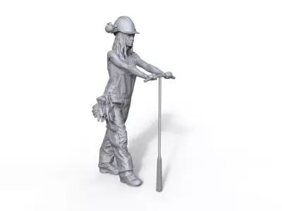 Figure firefighter Nicole 3D print model