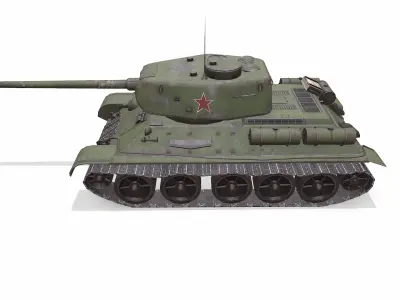 T-34 Soviet Medium Tank Low-Poly PBR Low-poly 3D model