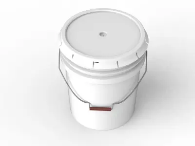 Five gallon industrial bucket 3D model