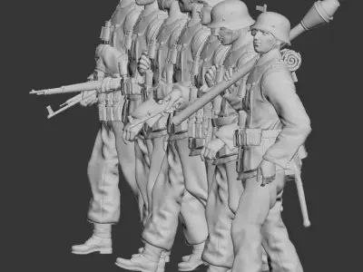 German soldiers 3D print model buy