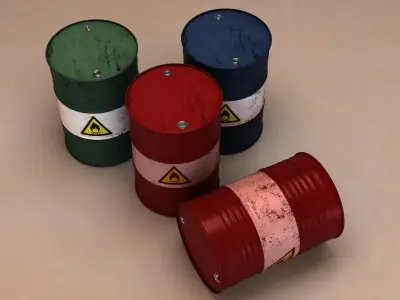 Oil Barrel 3D model 9