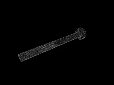 Anydrafts Rusty screw 01 Low-poly 3D model