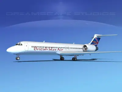 Boeing 717-200 British Isles 3D model