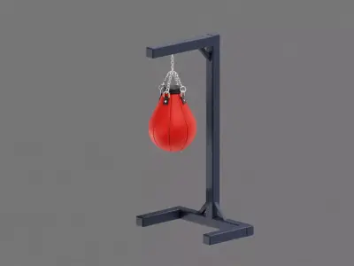 Punching Bag Low-poly 3D model 2