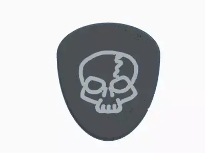 GUITAR PICK SKULL 3D print model