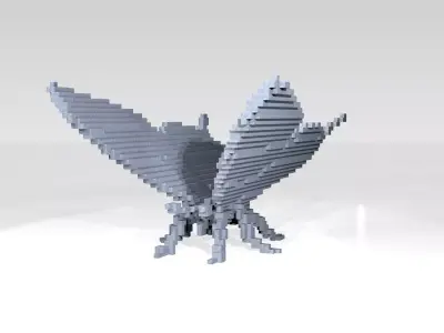 Butterfly Voxel 3D model