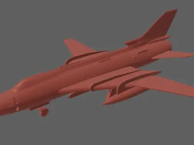 Sukhoi Su-22 aircraft 3D print model
