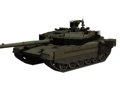 t90 Tank Blender version Low-poly 3D model