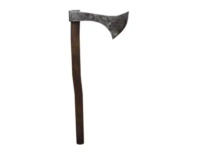 Ax Medieval Low-poly 3D model 3