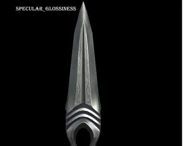 Dagger wrath of lords sword Low-poly 3D model