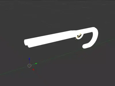 Candy Cane Gun Low-poly 3D model