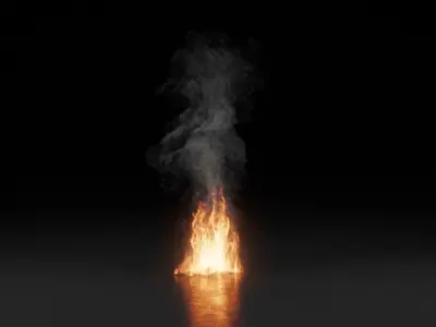 3D Campfire Animation 3D model